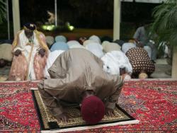 Muslims praying