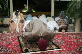 Muslims praying